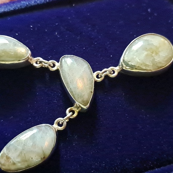 Madagascar Fire Labradorite Necklace 18" - Picture 8 of 9